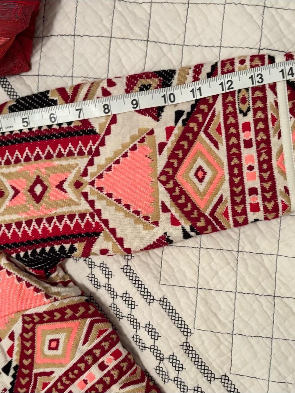 Top Shop Geometric Open-Front Jacket in Multi-Color 4 - Picture 11 of 14